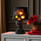 SPOOKY RESIN SKULL LED LAMP