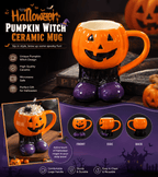 Halloween Pumpkin Witch Ceramic Mug