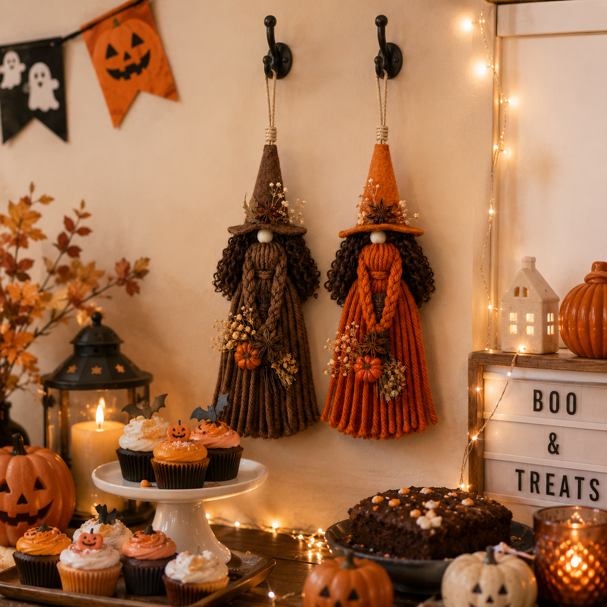 Halloween Hanging Witch Gnome Decor