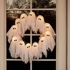 👻Halloween Glowing Ghost Wreath