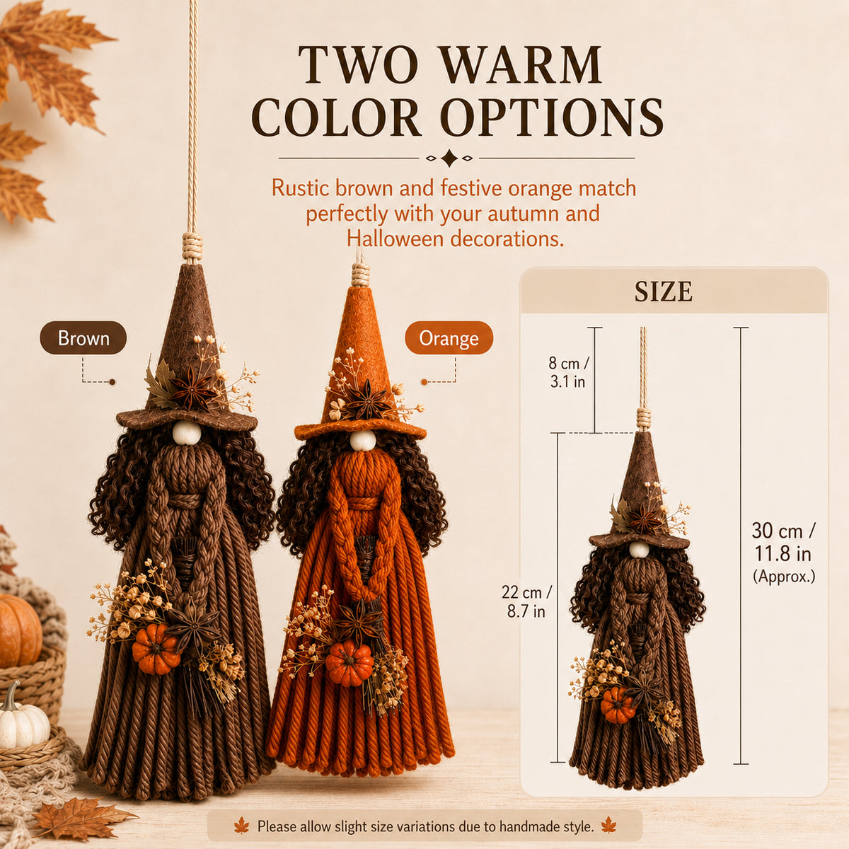 Halloween Hanging Witch Gnome Decor