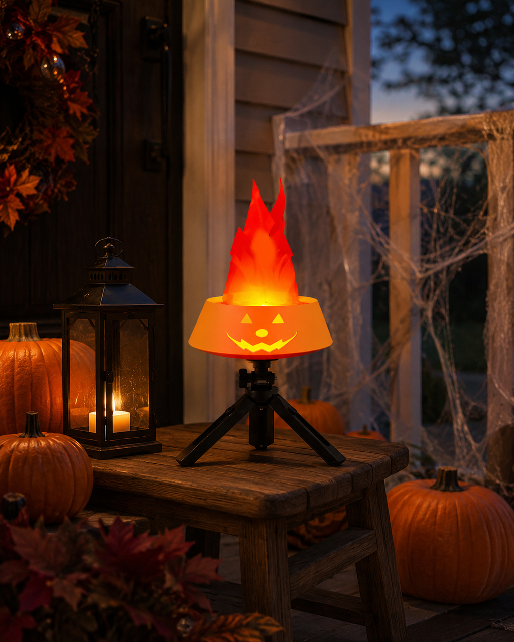 Halloween Pumpkin Simulation Flame Lamp