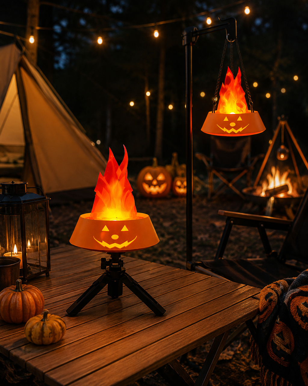 Halloween Pumpkin Simulation Flame Lamp