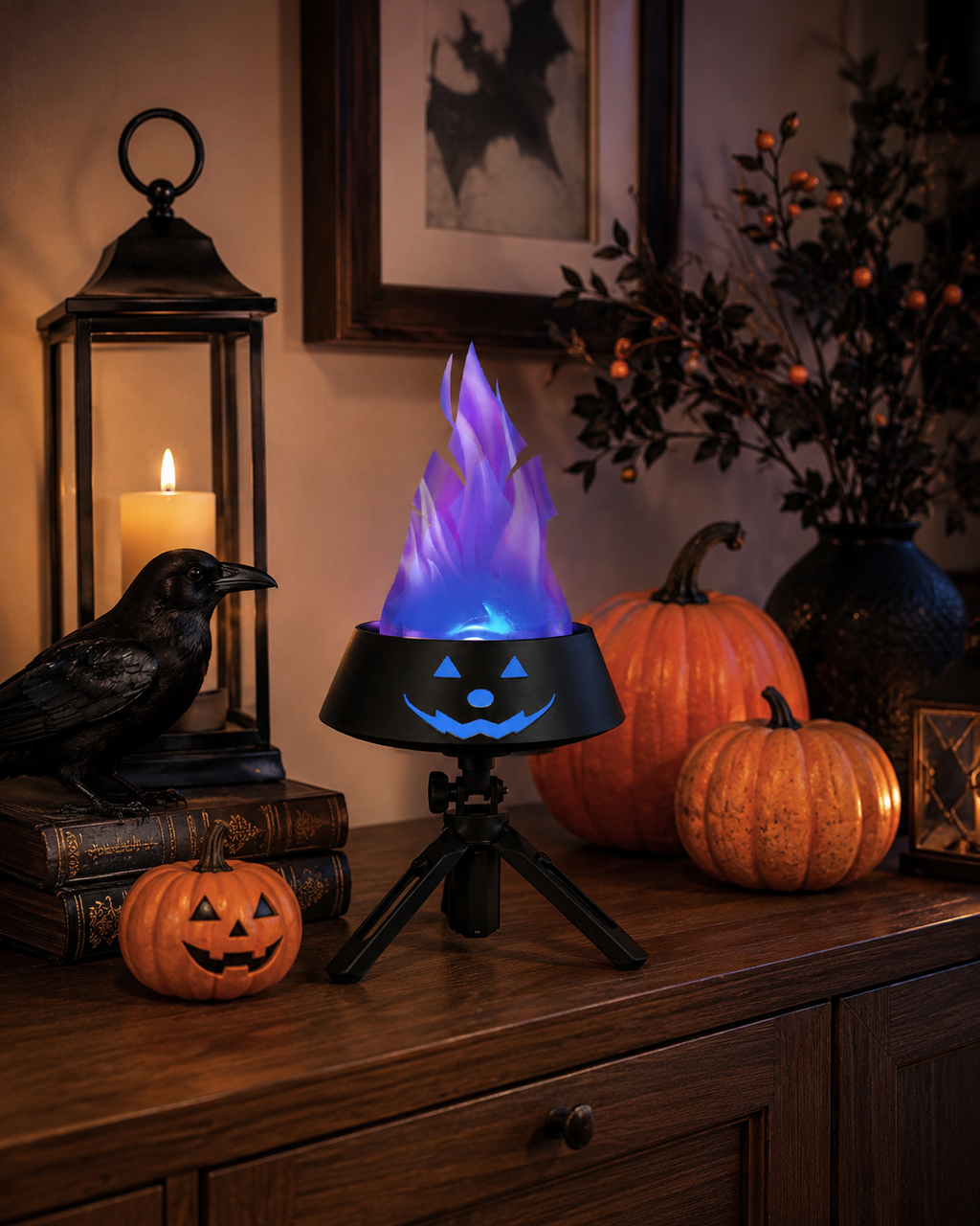 Halloween Pumpkin Simulation Flame Lamp