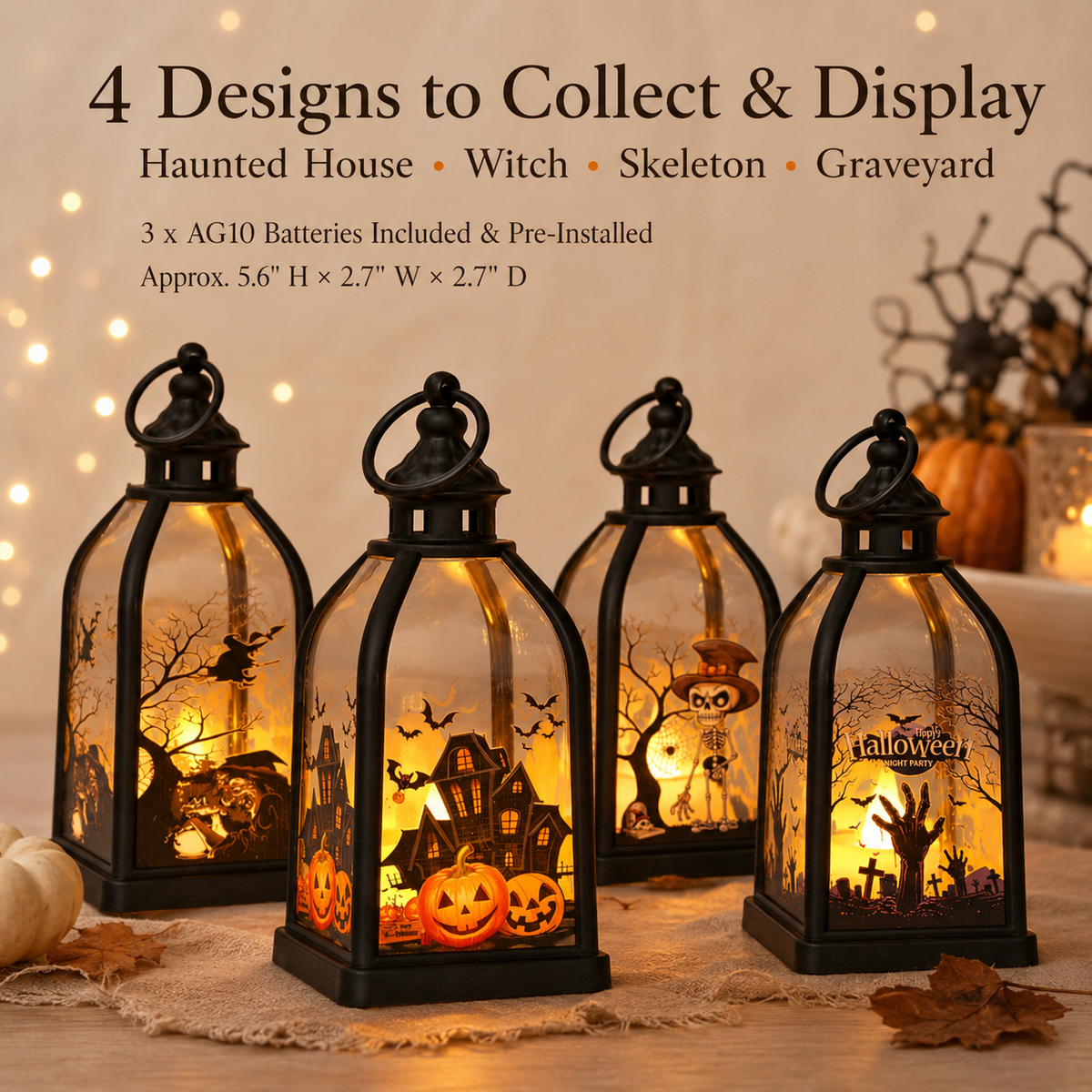 Lighted Halloween Story Lantern