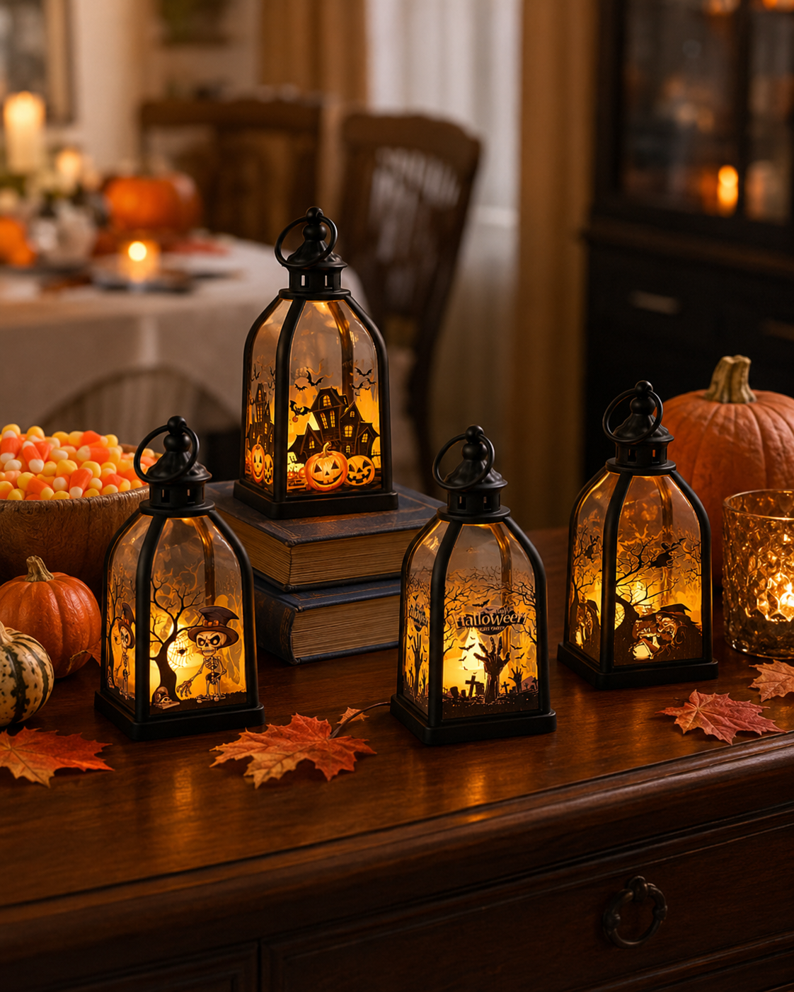 Lighted Halloween Story Lantern