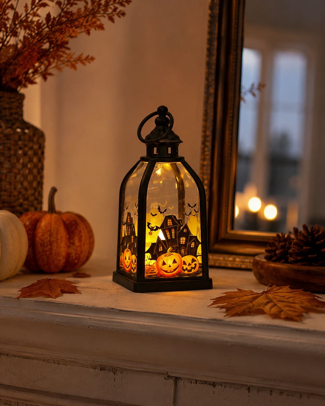 Lighted Halloween Story Lantern