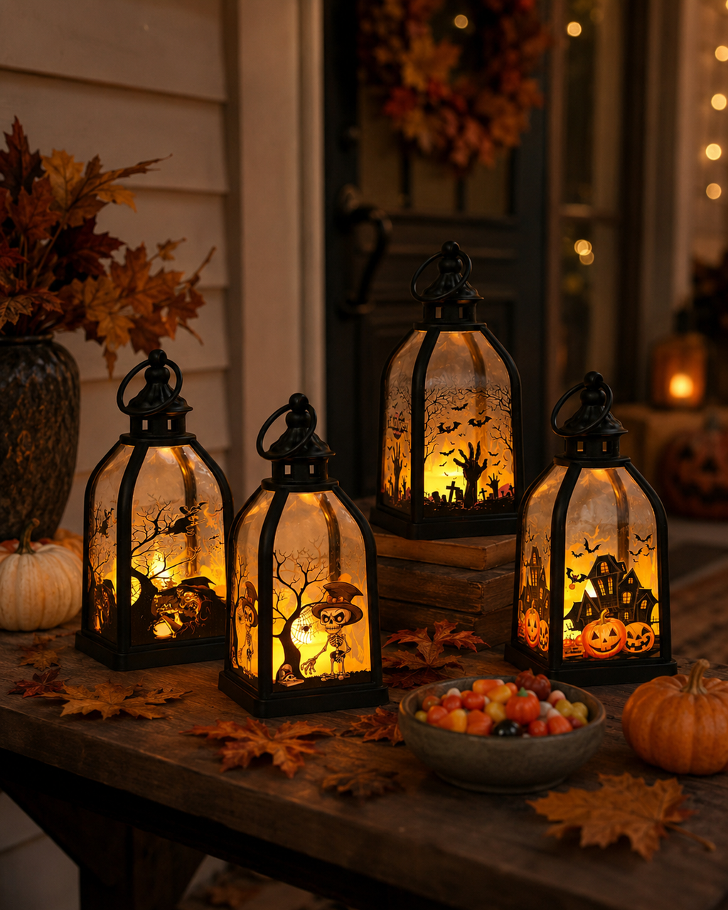 Lighted Halloween Story Lantern