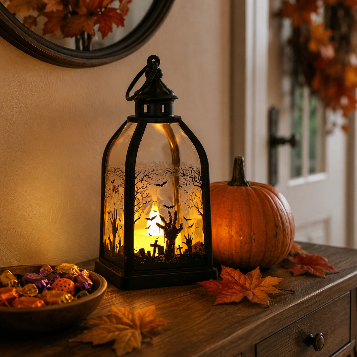 Lighted Halloween Story Lantern