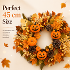 Lighted Halloween Fall Wreath