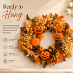 Lighted Halloween Fall Wreath