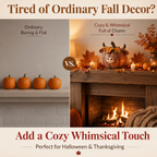 Highland Cow Pumpkin Collectible Decor, Hand-Painted Resin Fall Figurine