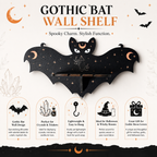 Halloween Bat Wall Shelf Decor