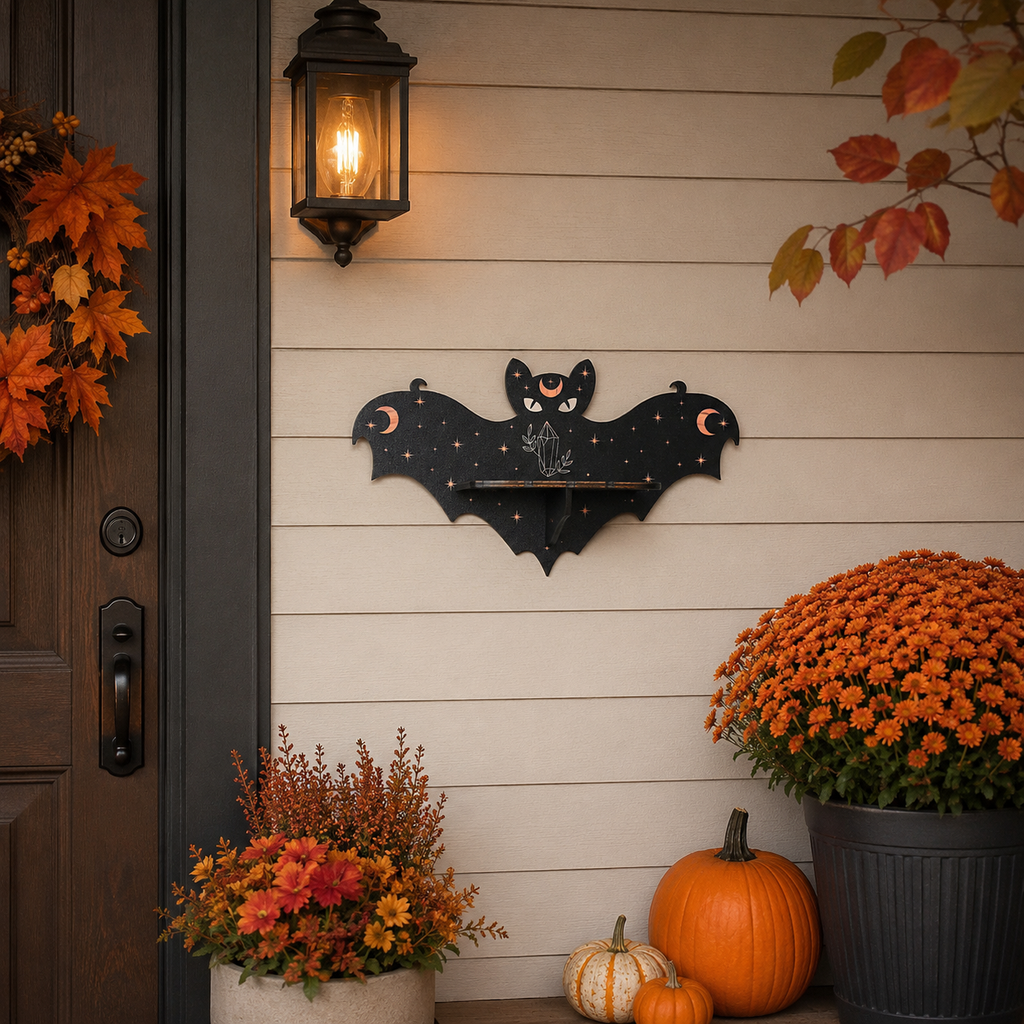 Halloween Bat Wall Shelf Decor