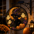 Solar Lighted Halloween Cat Hanging Decor