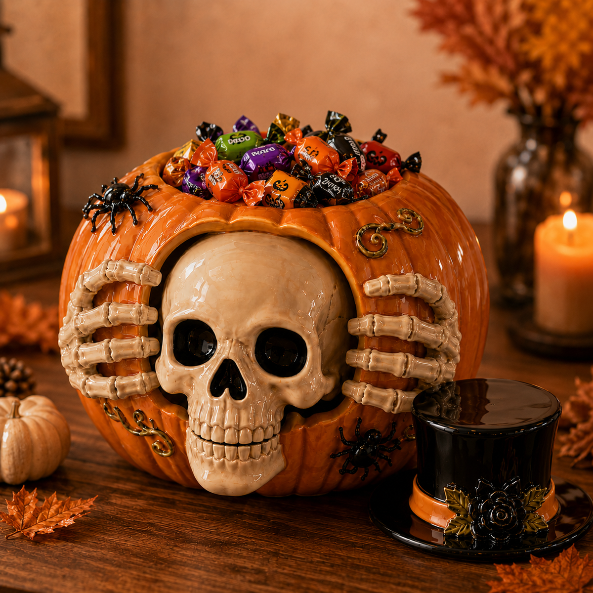 ƒTrick-or-Treat | Skull Pumpkin Candy Jar