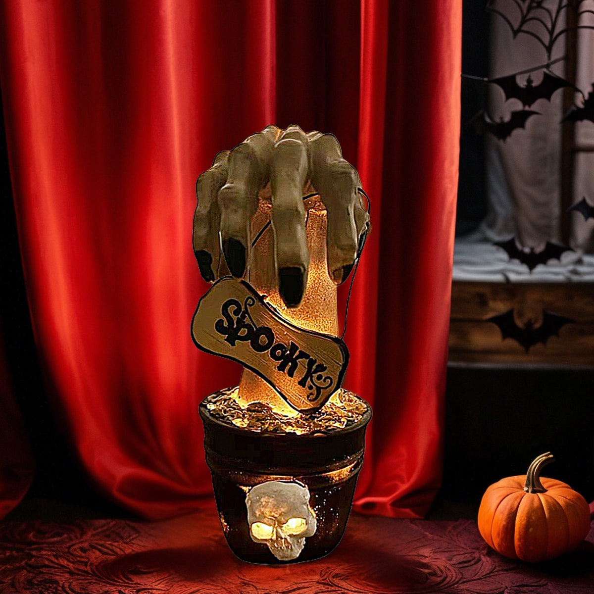 Halloween horror decorations with LED lights