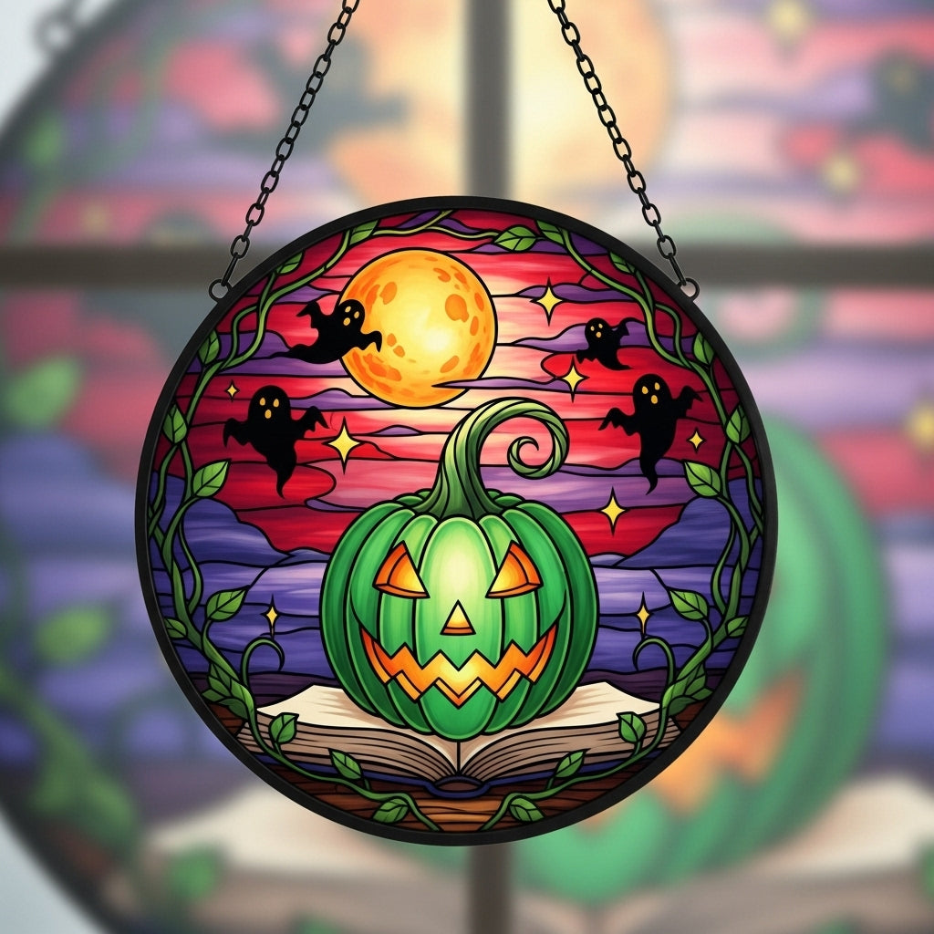 Halloween Pumpkin Window Decorations