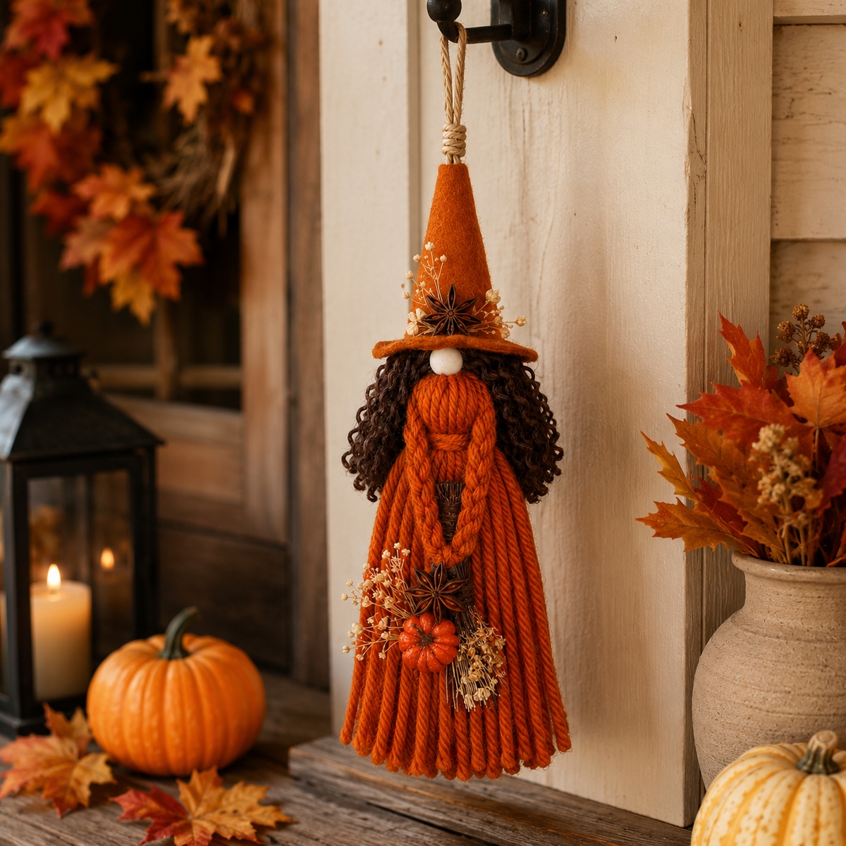 Halloween Hanging Witch Gnome Decor