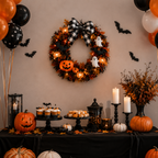 20 Inch Lighted Halloween Fall Wreath Warm - Spooky-Cute Charm for Your Front Door 🎃👻