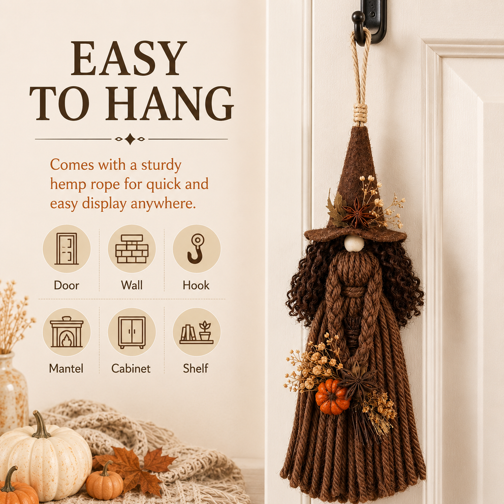 Halloween Hanging Witch Gnome Decor