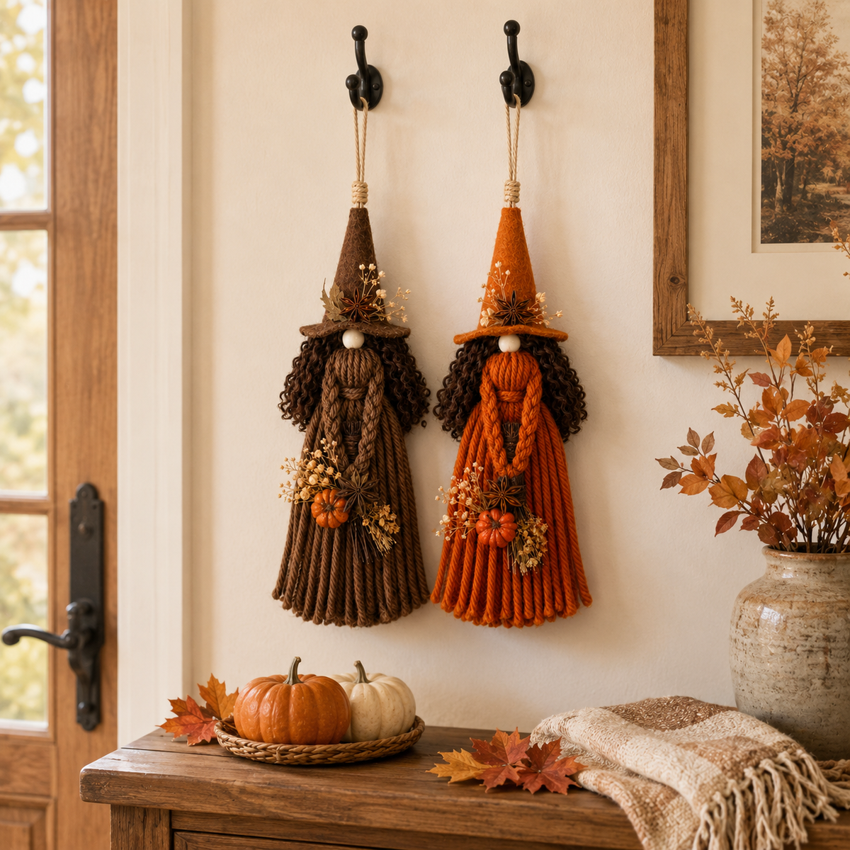Halloween Hanging Witch Gnome Decor